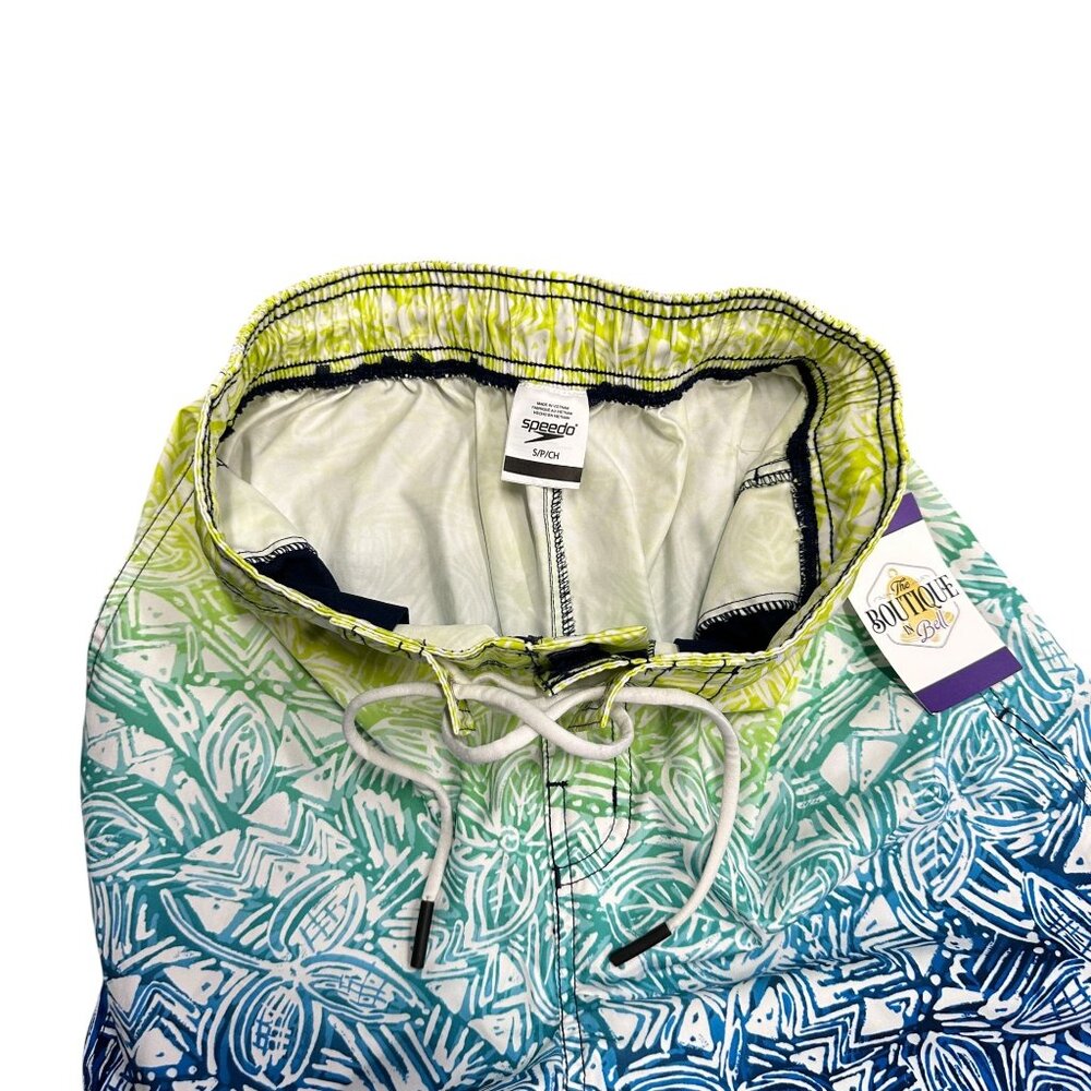 Speedo Mens S Floral Fade Bondi 9" Boardshorts Tropical Ombre Swim Trunks Summer - Picture 6 of 14